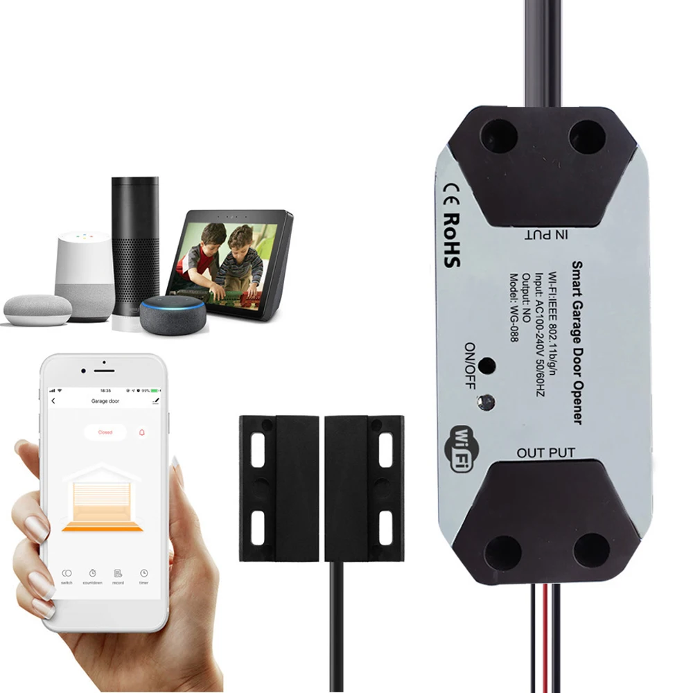 Smart WiFi Switch for Alexa Google Home Life/Tuya APP Control Garage Door Opener Lock Controller |