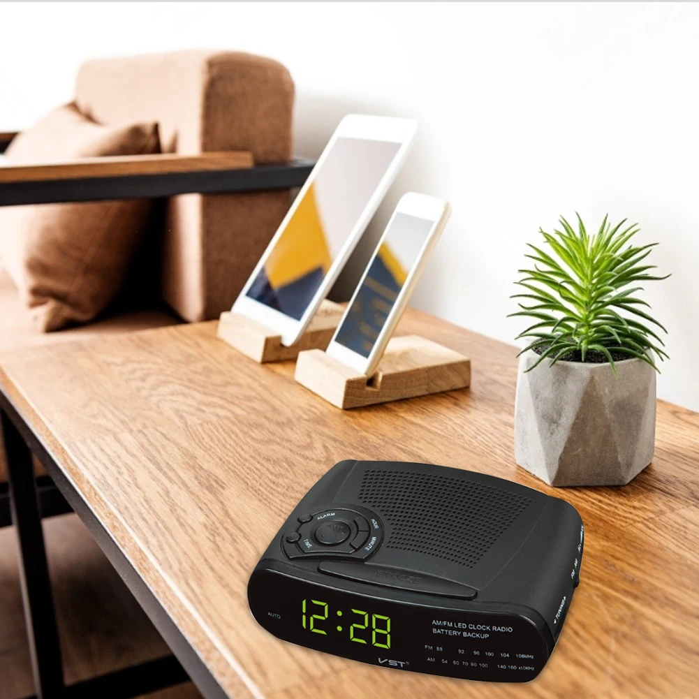 Новый цифровой дисплей Будильник Радио AM / FM светодиодный с функцией повтора