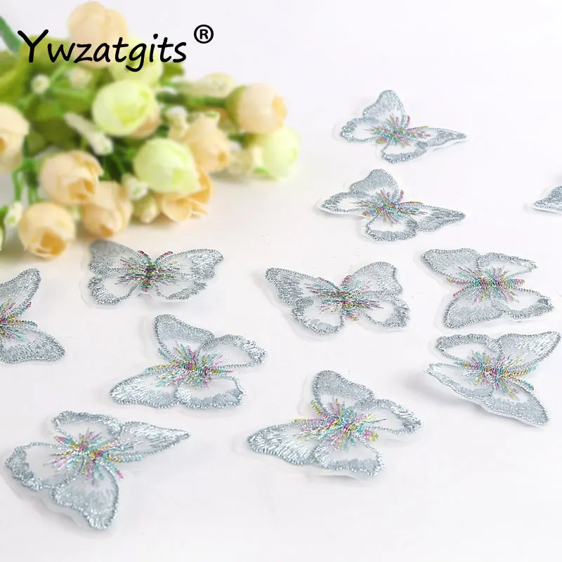 

Ywzatgits 10/12pcs Lace Butterfly Applique Embroidered Sew on Lace Patches For Garment IY Accessories YL0423