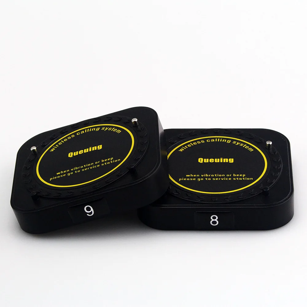 

Wireless Queuing Machine Number Caller System Pager Vibration Coaster Pager cafe restaurant 4S shop SU-669-S 433.92HZ