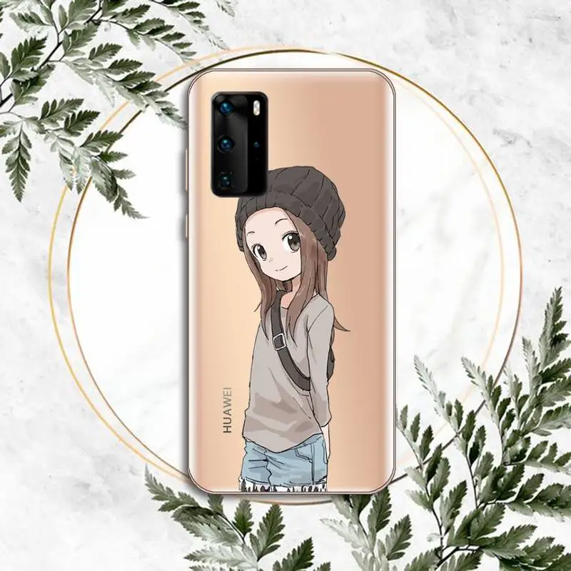 

Anime Teasing Master Takagi-san Phone Cases Clear Transparent for huawei honor P 40 30 20 lite Pro 10 i 8 9 x p smart 2019