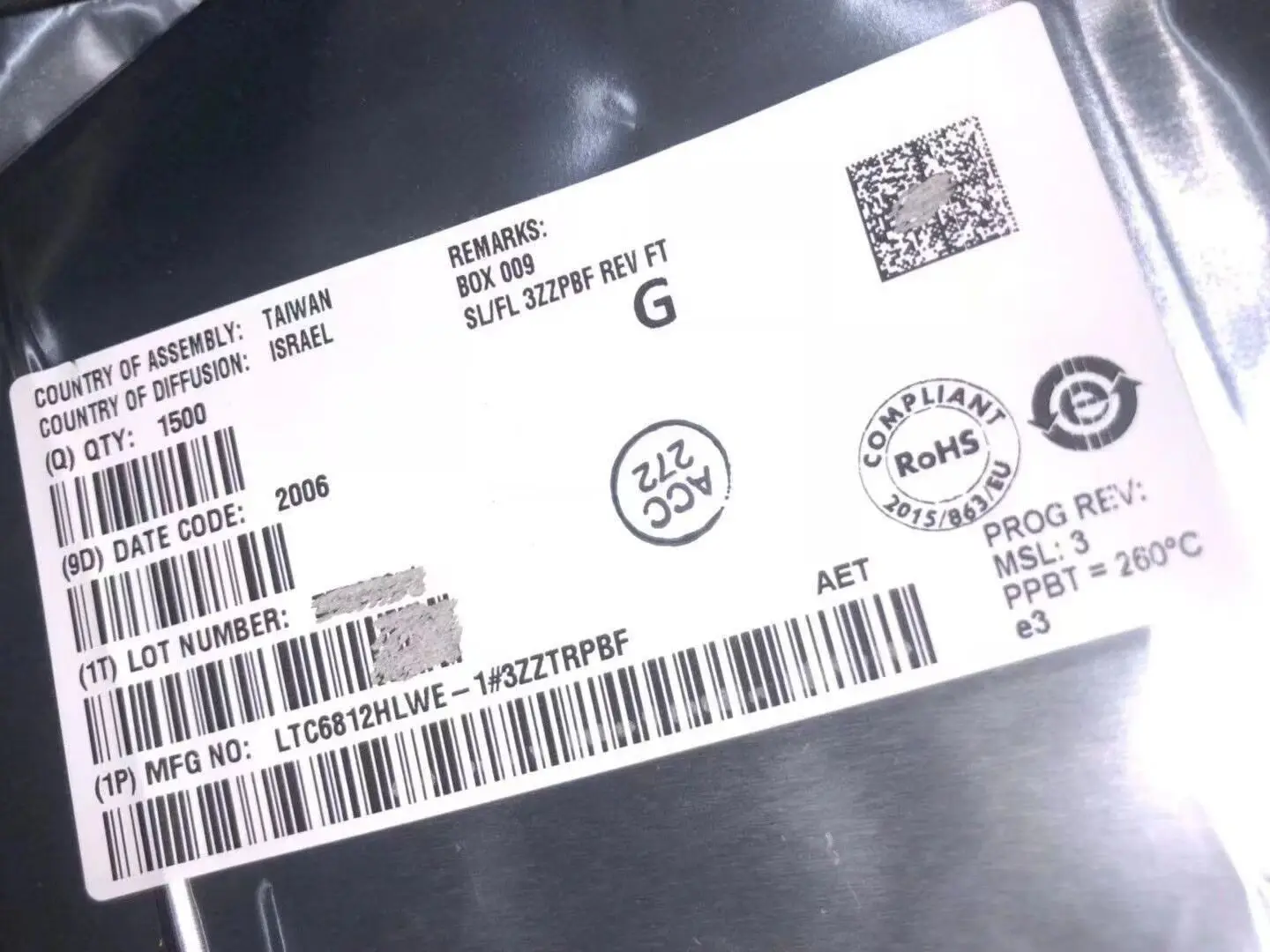 

LTC6812 LTC6812ILWE-1 LTC6812HLWE-1 - 15-Cell Battery Stack Monitor with Daisy Chain Interface