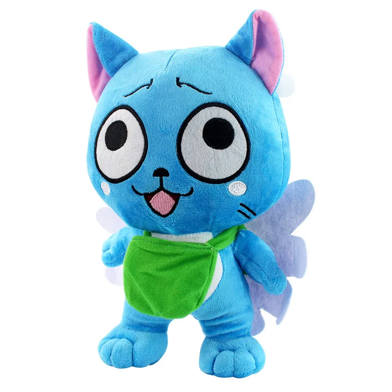

Fairy Tail Series Stuffed Plush Toy Cat Happy Doll Blue Kunai Toys