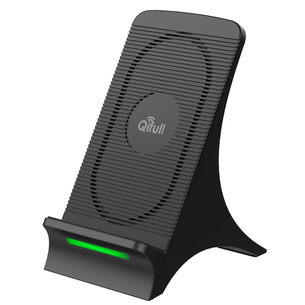 Беспроводное быстрое зарядное устройство QIFULL с 2 катушками и охлаждающим