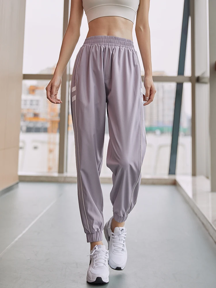 

Casual Sports Pants Female Loose Tappered Slimming Workout Pants Straight Spring and Summer Running Yoga Pants