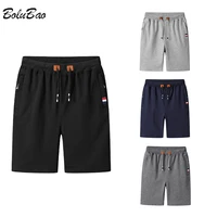bolubao summer new mens solid shorts brand fashion drawstring knee length shorts sportswear running wild men casual shorts