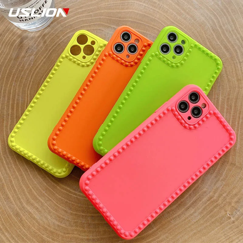 Матовый чехол USLION карамельных цветов для телефона iPhone 11 Pro Max 6 6s 7 8 Plus XS X XR Защита