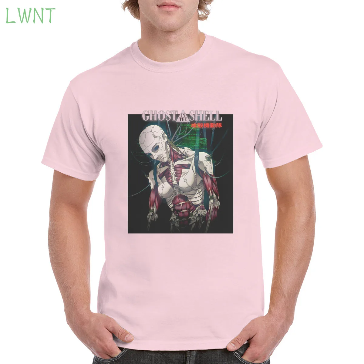 

Japanese anime Ghost in the Shell t shirt 100% cotton kawaii cartoon anime tees gothic punk oversized tops women/men's T-Shirts