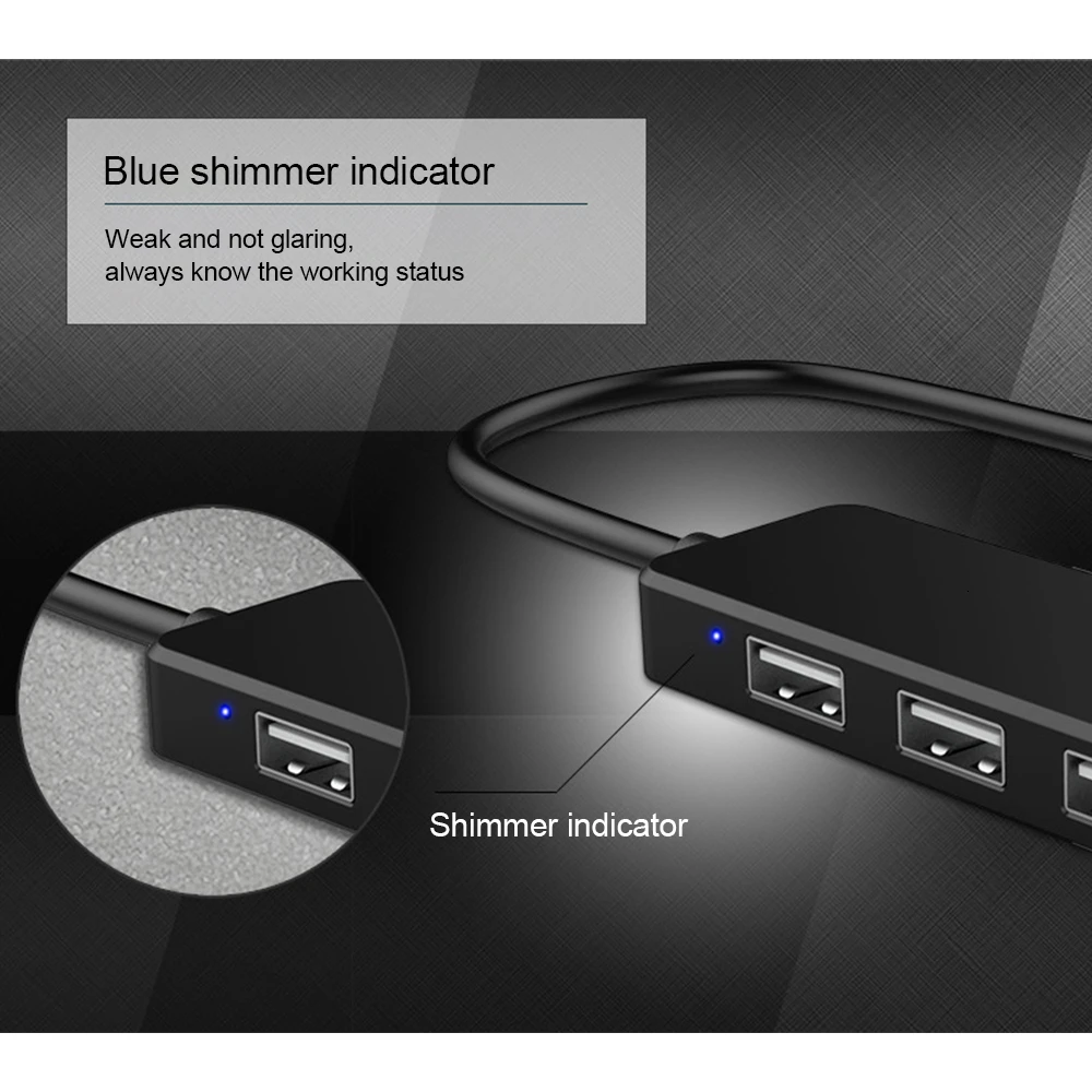 4 портовый usb хаб 2 0 высокоскоростной многопортовый мини разветвитель ультра