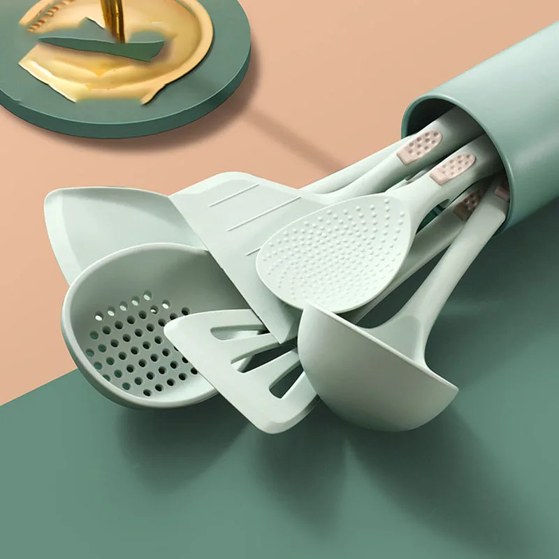 Силиконовые деревянные тернер ложка для супа шпатель Щетка скребок макаронные