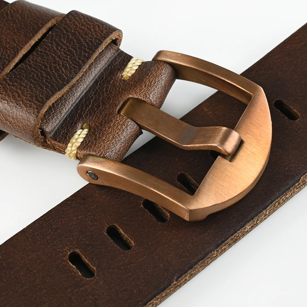 San Martin Quick Release Leather Watch Bands Premium Horween Cowhide Strap 20mm Flexible Replacement Watchbands Pin Buckle