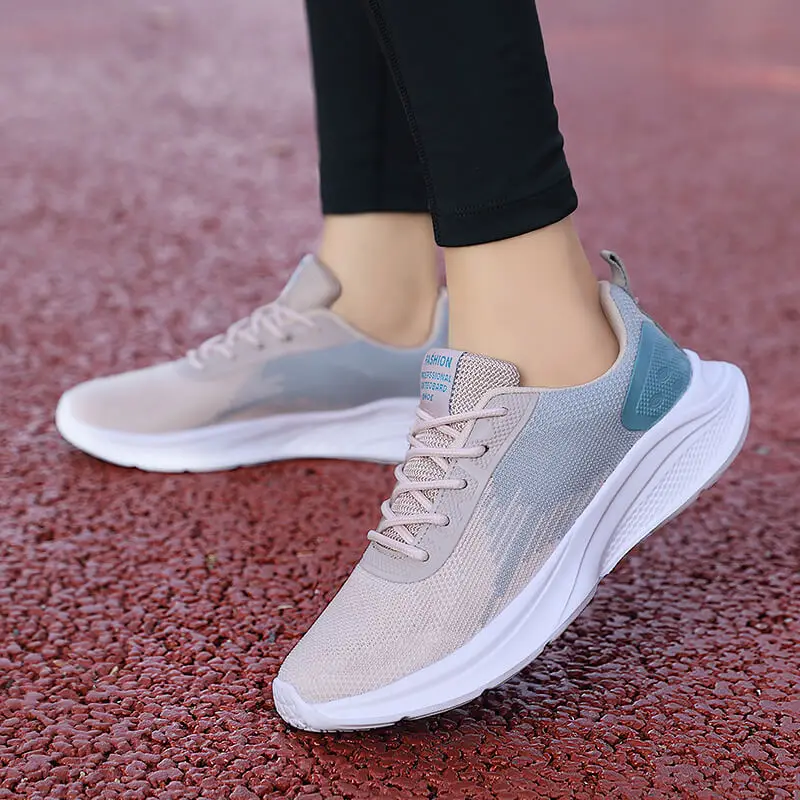 

2022 Fashion Women Sport Shoes Breathable Casual Vulcanized Sneakers Woman Trainers High Quality Cozy Shoes Basic Mesh Solid