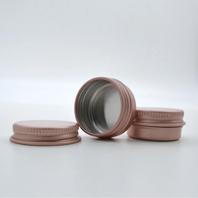 10 шт. мл пустой розовый алюминий банка для крема косметические Бальзамы губ