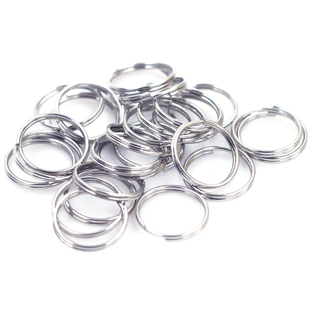 

1000Pcs Double Loops Split Open Jump Rings Round Alloy Silver Tone Jewelry DIY Findings 4x0.7mm