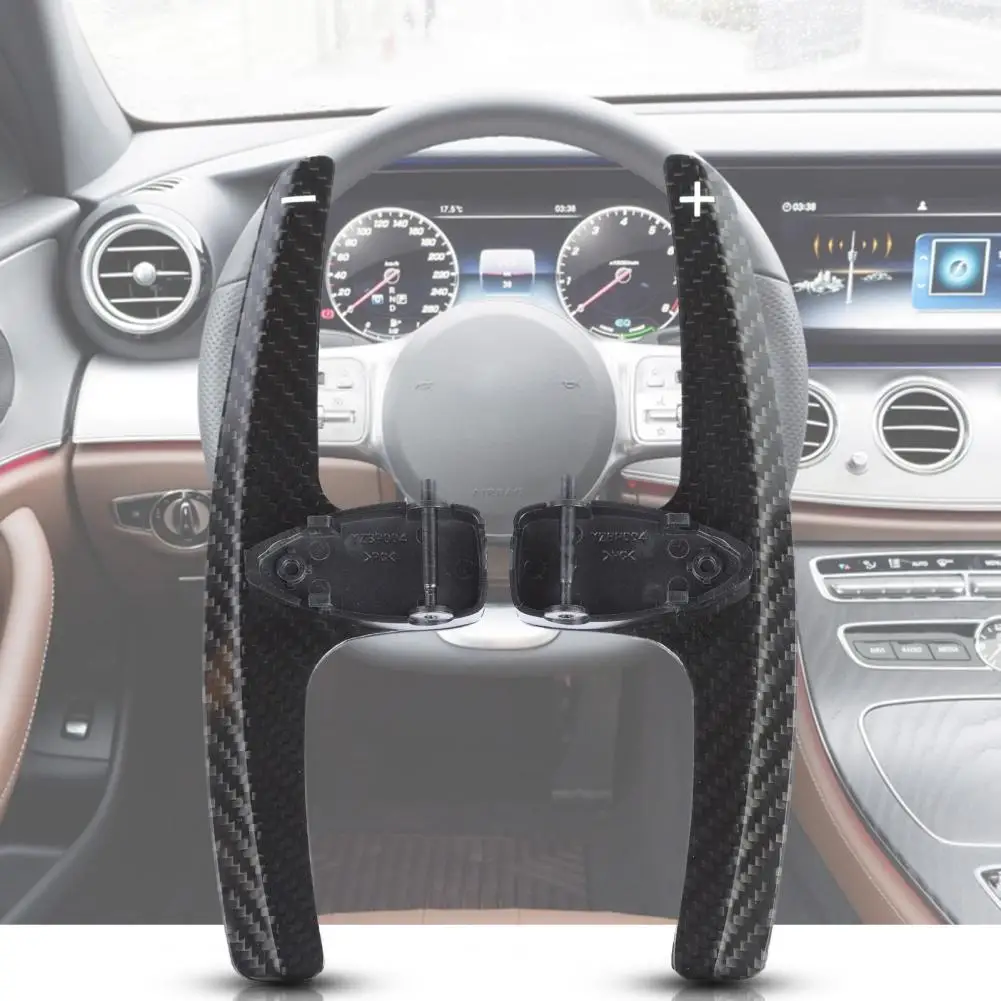 

2Pcs YZBP-004 Shift Paddle Professional Simple Installation Carbon Fiber Modification Steering Wheel Shifter Extension Cover