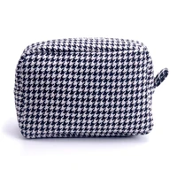 1pc blank cosmetic bags herringbone clutch bags grenn and red buafflo plaid makeup bags for women dom112 676