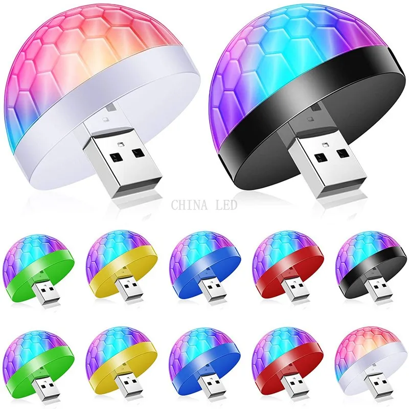 Новый USB светодиодный диско ди Джея свет для сцены парти автомобильный