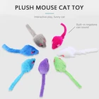 Интерактивная мышь, плюшевая имитация царапин, игрушечная Мышка для кошки, случайных цветов, устойчивая к царапинам, жевательная игрушка для питомца, кошки