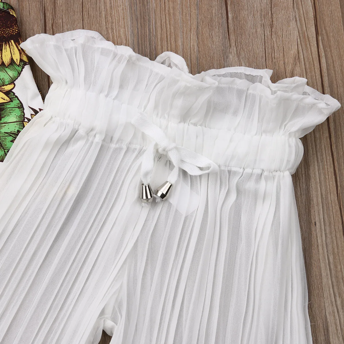 Женская летняя одежда для маленьких девочек топ на бретельках с подсолнухом +