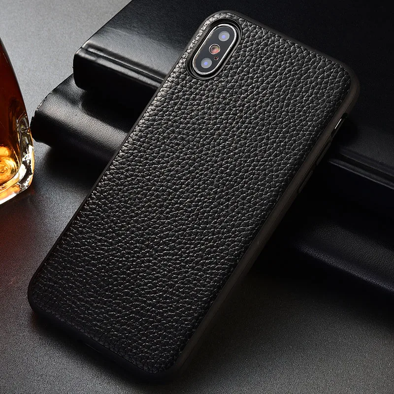

Чехол для телефона из натуральной кожи для Huawei P40 Pro Litchi, стильная задняя крышка с узором для Huawei P40, Защитные Чехлы