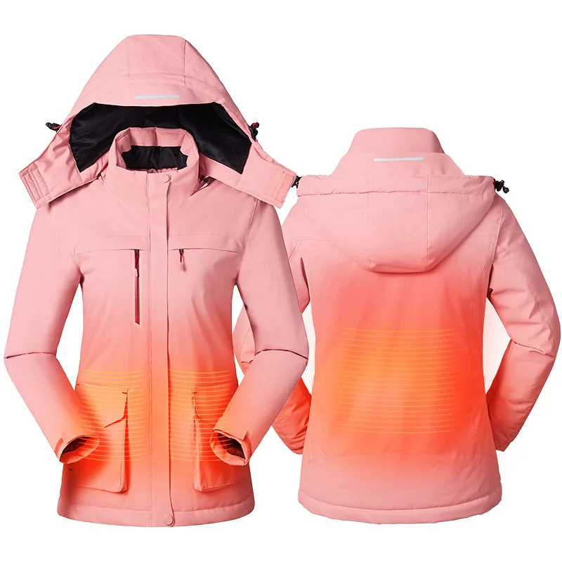

Winter Smart Warm Jacket USB Charging Women's Warm Jacket Outdoor Fleece Women Windproof Mountaineering Suit