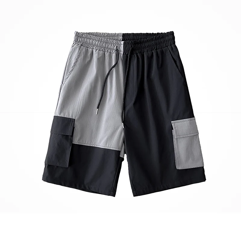

2022 Fashion Men Cargo Shorts Patchwork Men's Casual Shorts Male Loose Work Shorts Man Streetwear Short Pants
