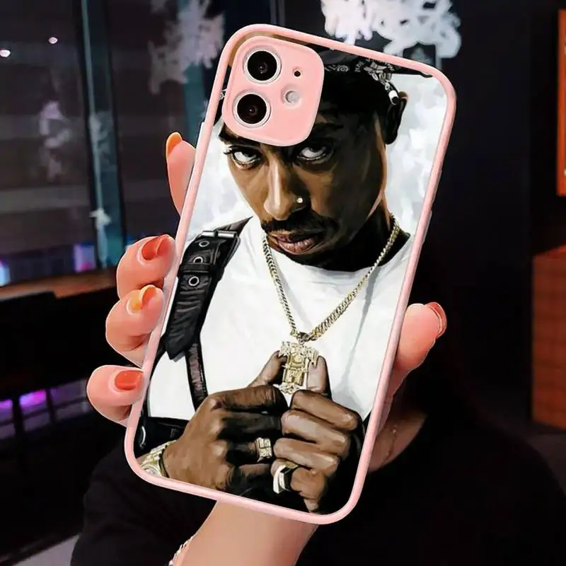 

Rapper 2pac Singer Tupac Phone Case matte transparent For iphone 7 8 11 12 plus mini x xs xr pro max cover