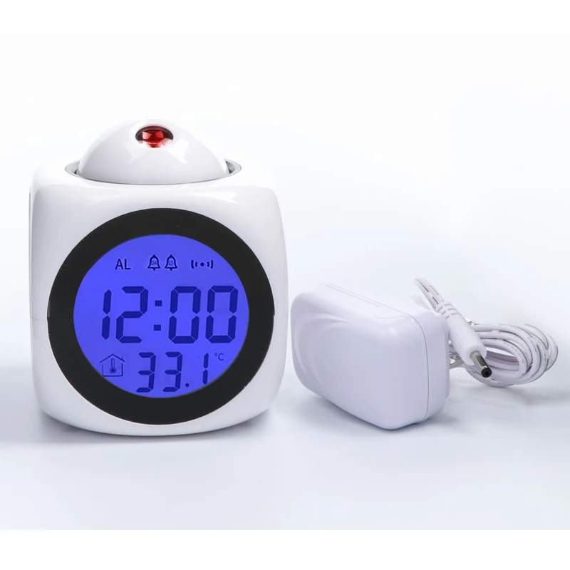 Мини проектор светодиодный будильник светящийся Многофункциональный сна