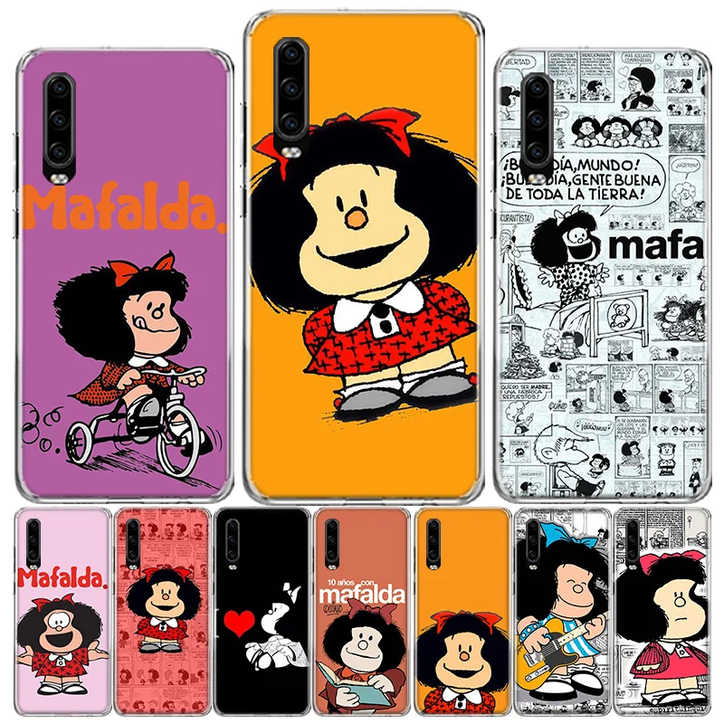 

Mafalda Phone Case For Huawei P50 Pro P40 P30 Lite P20 P10 Coque Mate 10 Lite 20 30 Pro 40 Cover Capa Shell