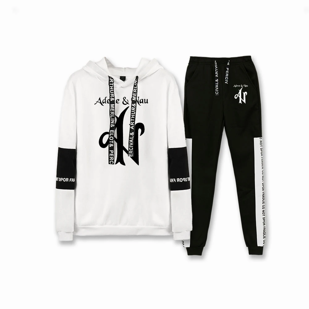

Musician Adexe & Nau Hoodie Unisex Tracksuit Two Piece Set Hoodie+Sweatpants Women Men's Set Harajuku Streetwear Fashion Clothes