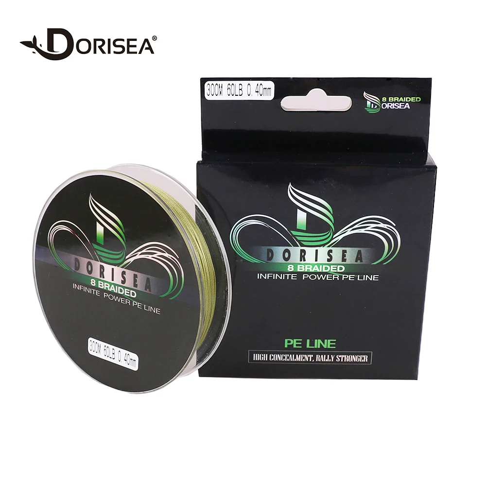 DORISEA 8 нитей 100 м 300 500 100% ПЭ плетеная многофиламентная 6 300LB рыболовная