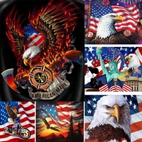 5d diy diamond painting eagle flag full squareround embroidery pattern 3d cross stitch kits mosaic wall stickers