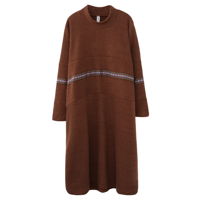 

New high quality large size sweater backing dress