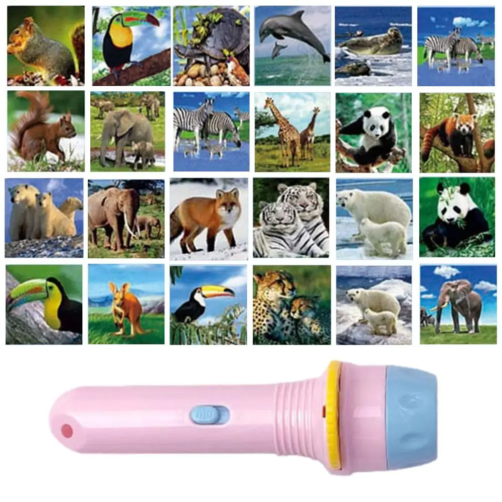 Детский проектор-слайдер с животными фруктами мультяшными героями обучающий