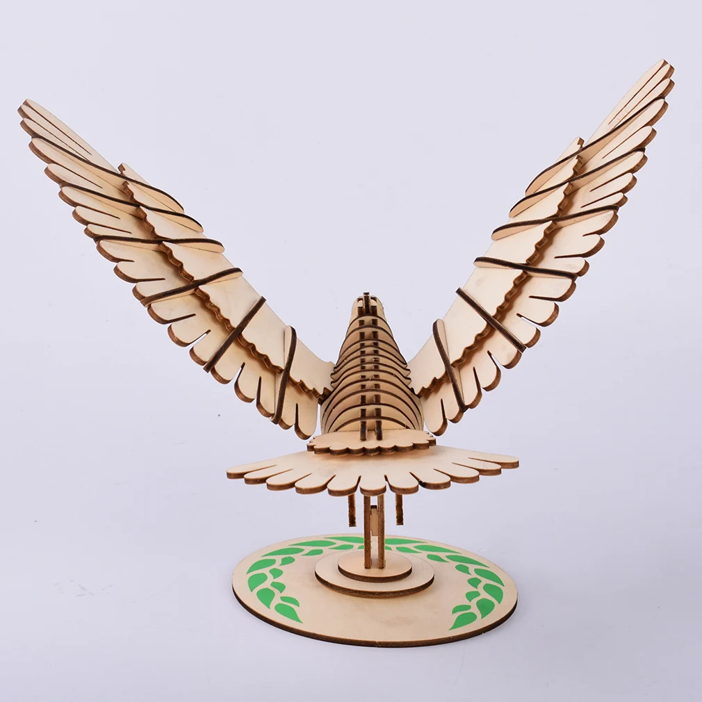 

Children's wooden puzzle peace dove 3D puzzles DIY kingergarden art craft handmade toys for children DIY educational toys