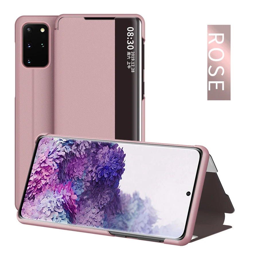 silicone case samsung Smart View Window Flip Case For Samsung Galaxy A12 A32 A52 A72 A71 A51 S22 Ultra 5G S21 S20 FE S10 S9 Plus Note 20 Leather Cover samsung silicone
