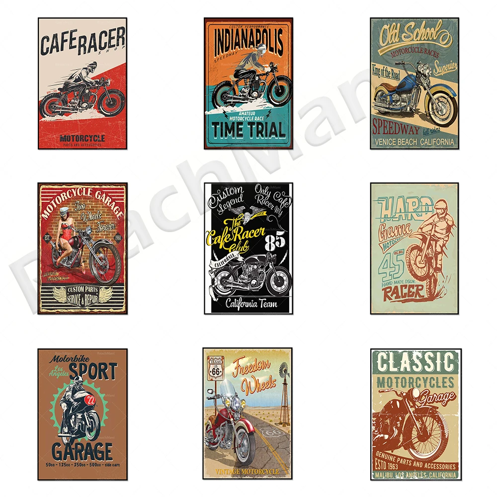 

Superb retro style motorcycle club pop art decoration poster