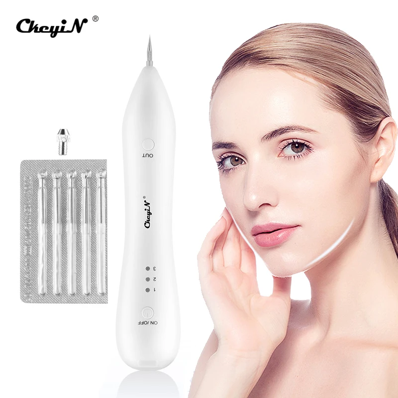 

CkeyiN Freckle Remover Pen Face Skin Dark Spot Mole Tattoo Tag Wart Removal Skin Care Home Use Beauty Devices Laser Freckle Pen
