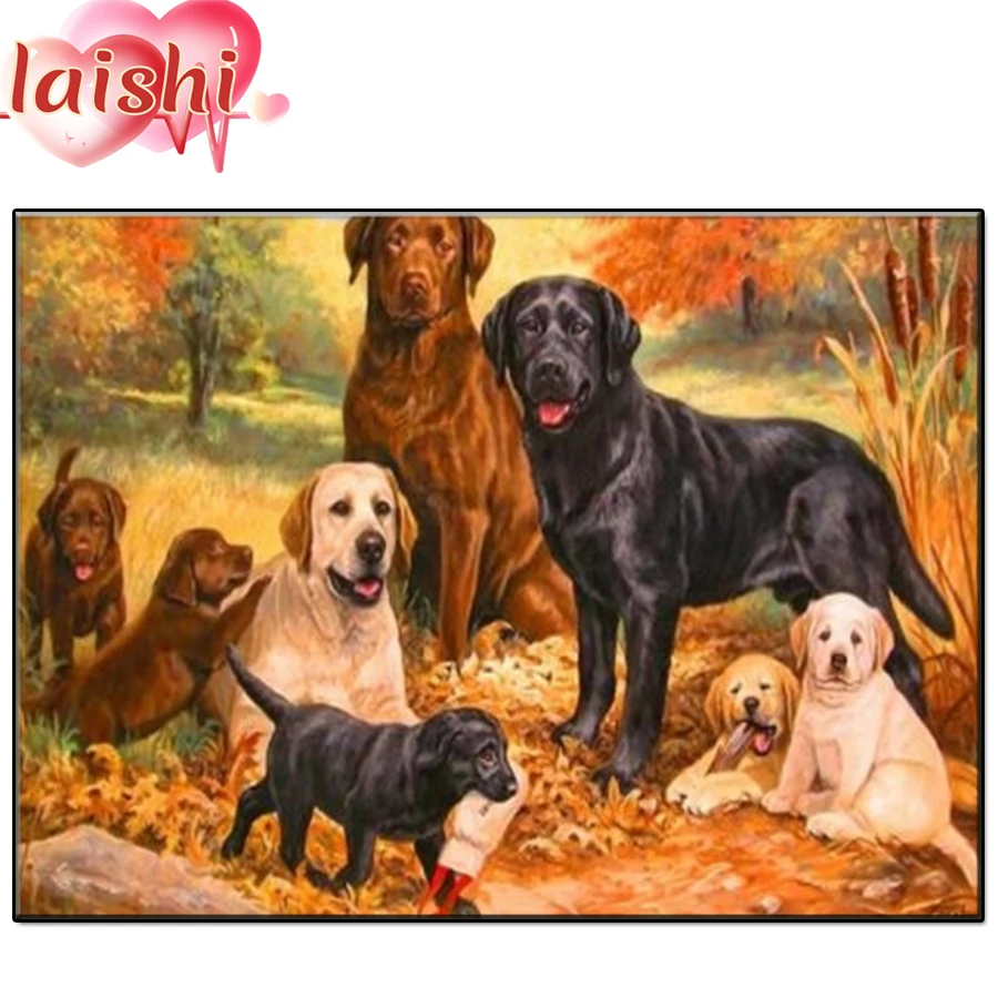

5D DIY All kinds of cute dogs Diamond Painting Full Square round Diamond Painting Embroidery Sale Rhinestones Pictures drill