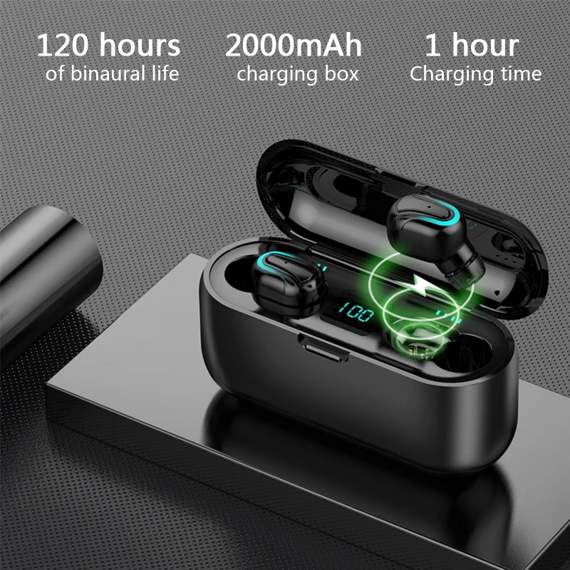 HATOSTEPED Capsule TWS беспроводные наушники V5.0 Bluetooth с глубокими басами стерео звук