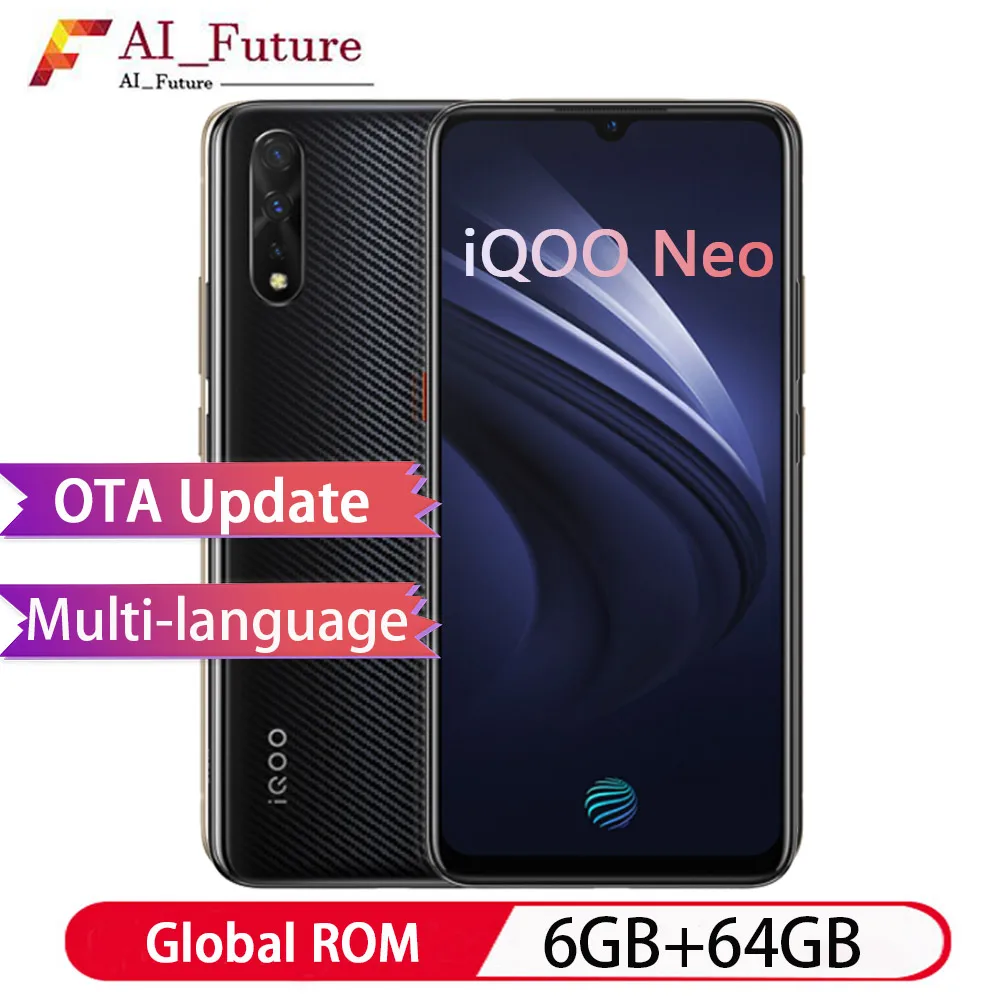 Оригинальный Vivo IQOO NEO мобильный телефон celular 8 Гб 128 ГБ Snapdragon 845 Android 9 0 6 38 &quotFHD 2340X1080 3