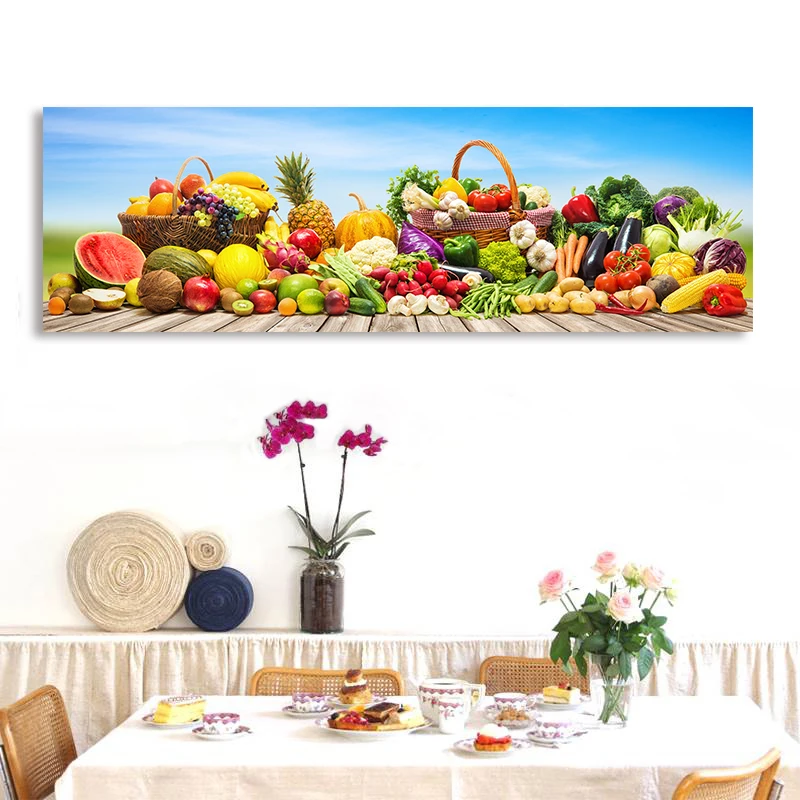 

Kitchen Wall Art Vegatables and Fruits Poster Canvas Painting Posters and Prints Pictures for Dining Room Decor No Frame Cuadros