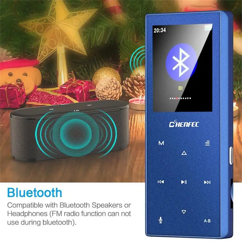Bluetooth MP3-плеер металлическая сенсорная кнопка поддержка SD карты HIFI без потерь MP3 музыкальный плеер с fm-радио, диктофон, электронная книга