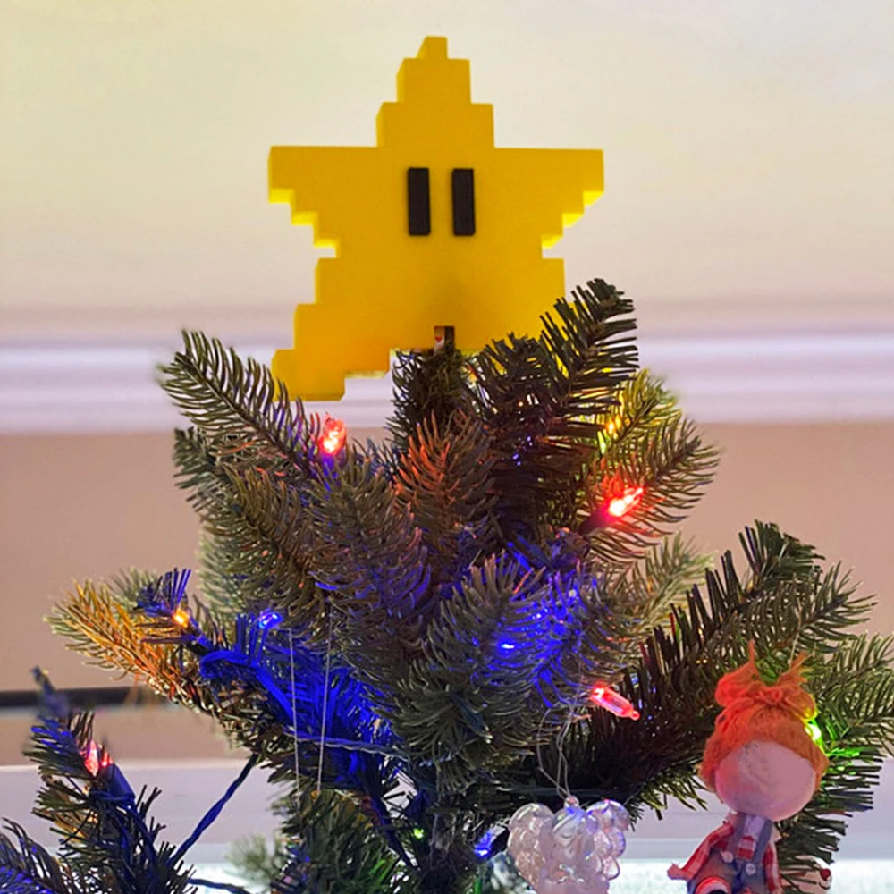 

3D Star Christmas Tree Topper XMAS Star Shape Decorative Topper Home Decor for Christmas Tree Ornament Tree Decoration