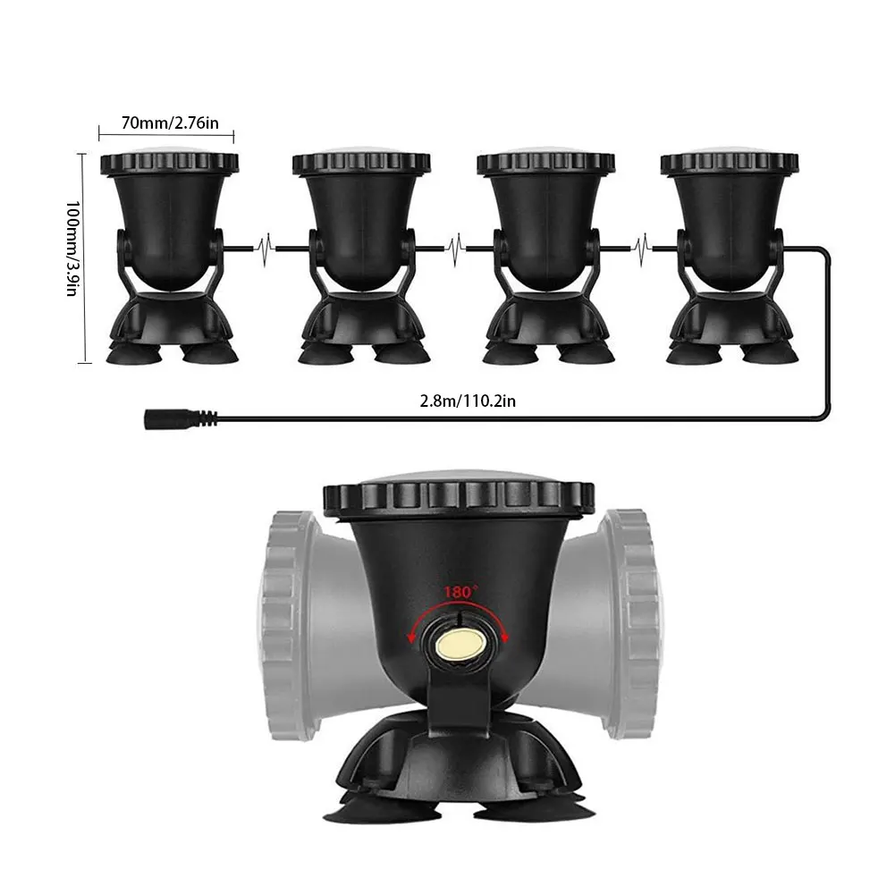 

LED Underwater Spot Lights RGB Remote Control Spot Lamp Color Changing Waterproof For Pond Pool Aquarium Tank Lawn Garden