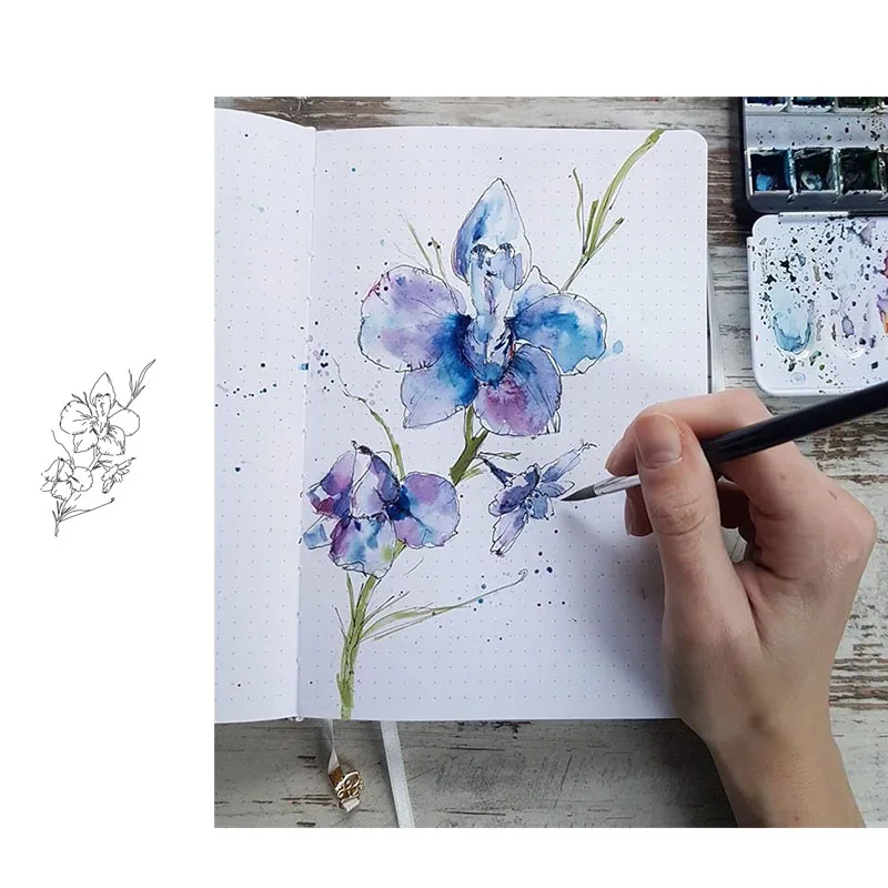 Прозрачные резиновые штампы JC силиконовые уплотнения для скрапбукинга эскиз