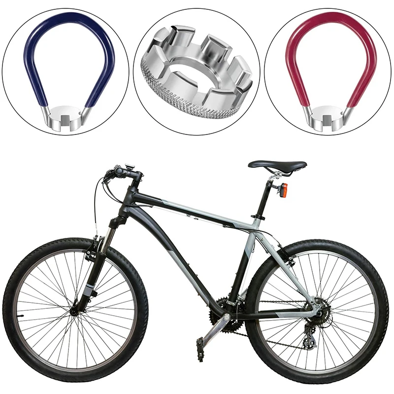 

6 Pieces Bicycle Spoke Wrench Cycling Pocket Tools Kit Bike Spoke Wrench Bike Wheel Spokes Rim Tool for Repairing Truing Bicycle