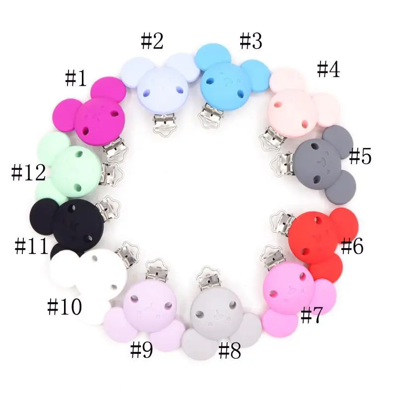 Kwd 10 шт. силиконовые соски с Микки клипсой детские зубы держатель для BPA