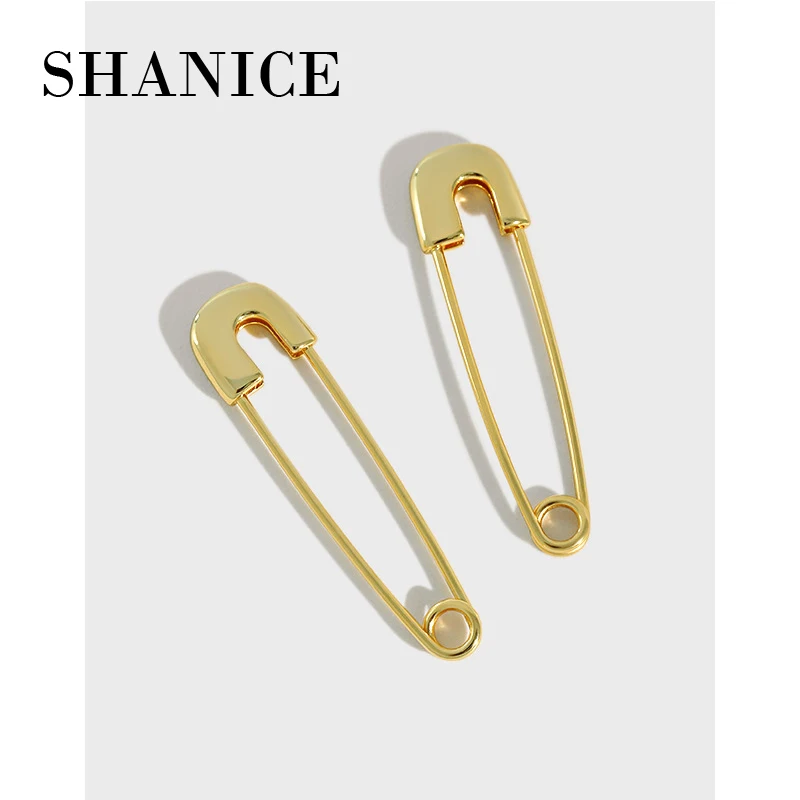 Шанис 925 пробы серебро INS морозный темперамент штифт Кафф серьги клипсы для Для