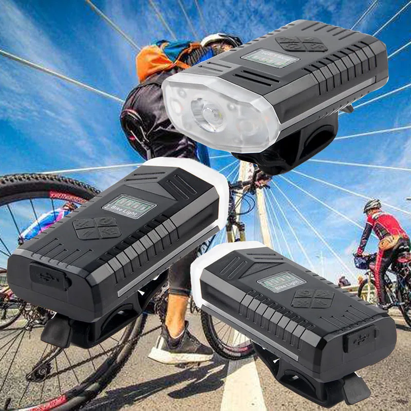 Фонарь велосипедный передний водонепроницаемый светильник с двумя светодиодный